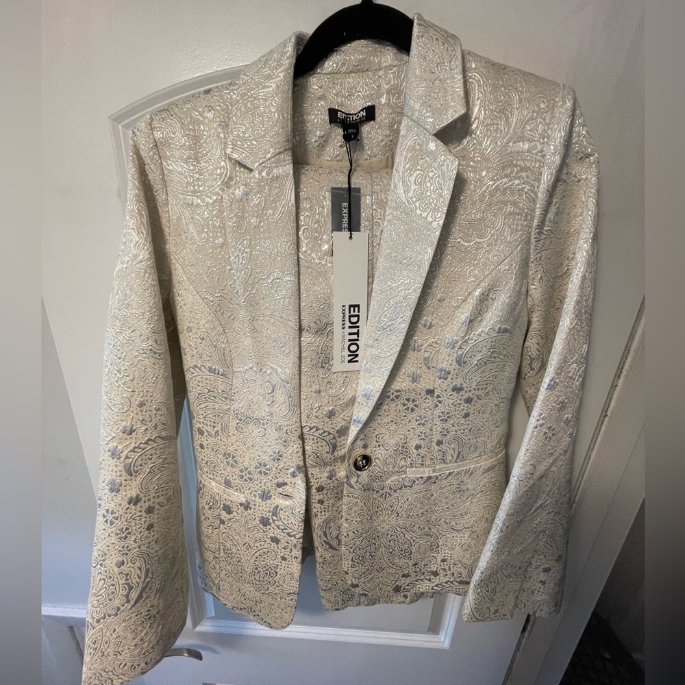 Women’s metallic suit